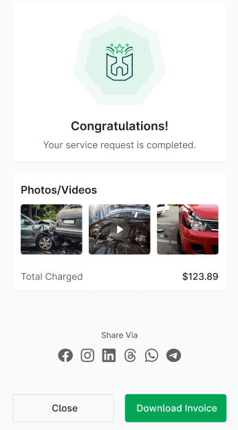 Complete a Service