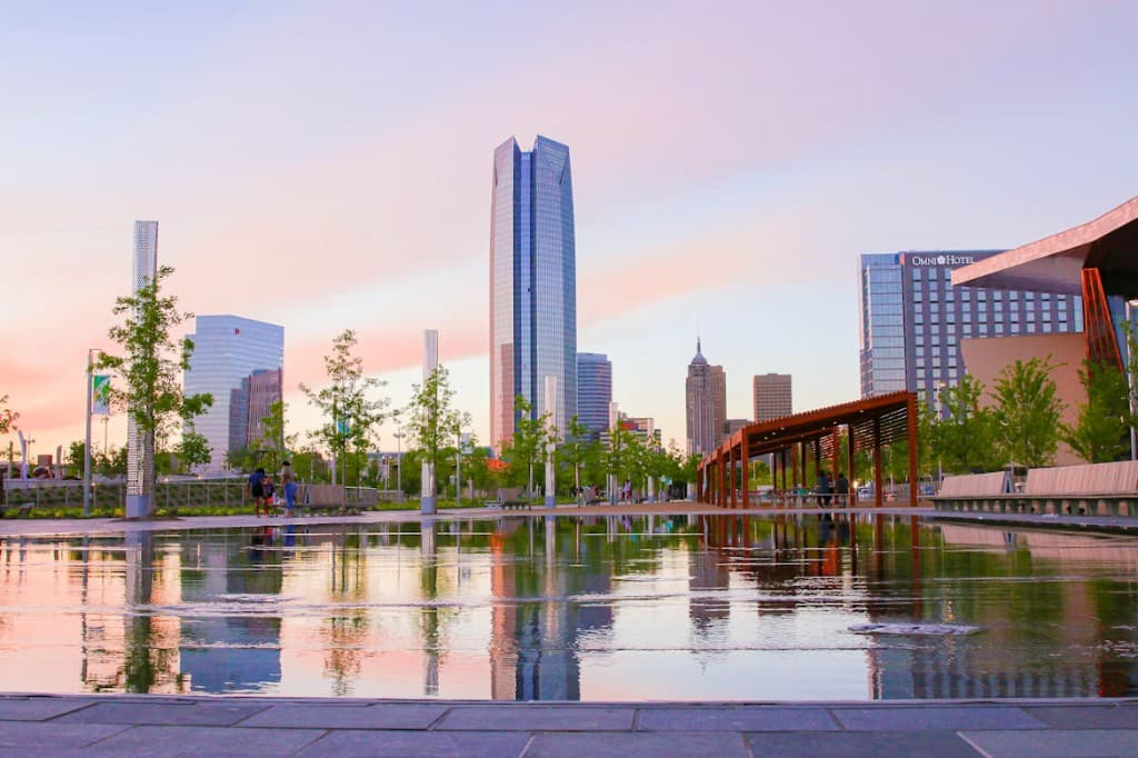 Oklahoma City skyline at Scissortail Park, Oklahoma